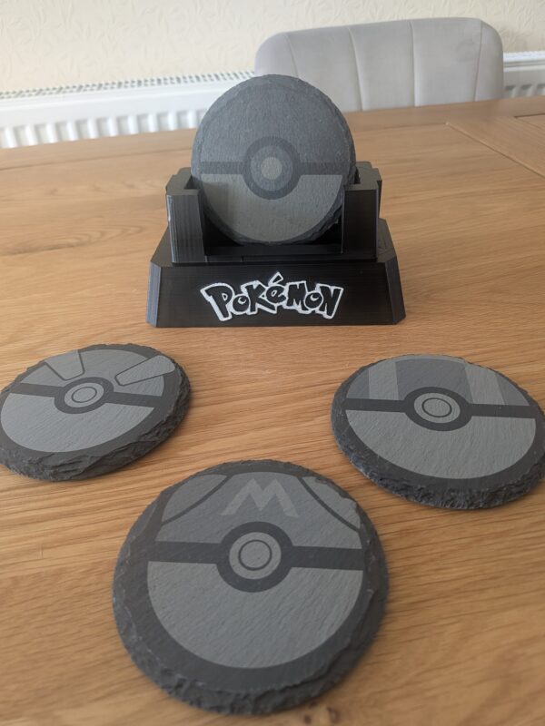 Pokeball Slate Coaster Collection