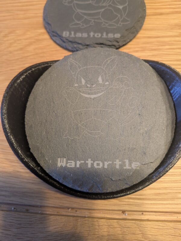 Pokémon Evolution Slate Coaster Set with Holder - Featuring Squirtle Collection & Pokéball Display Stand - Image 4