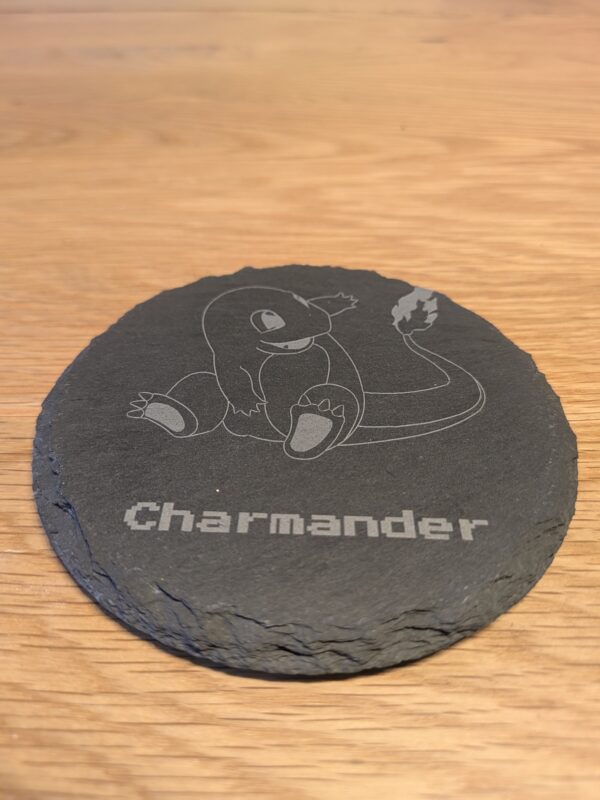 Original Starter Pokémon & Pikachu Slate Coaster Set with Display Stand - Image 5