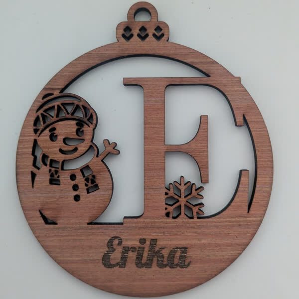 E Bauble Custom Engraved