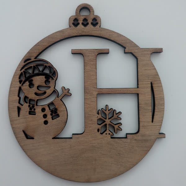 H Bauble Custom Engraved