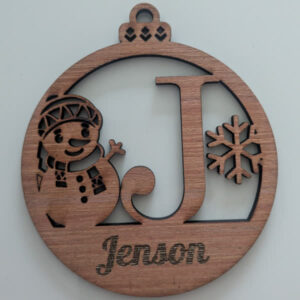 J Bauble Custom Engraved