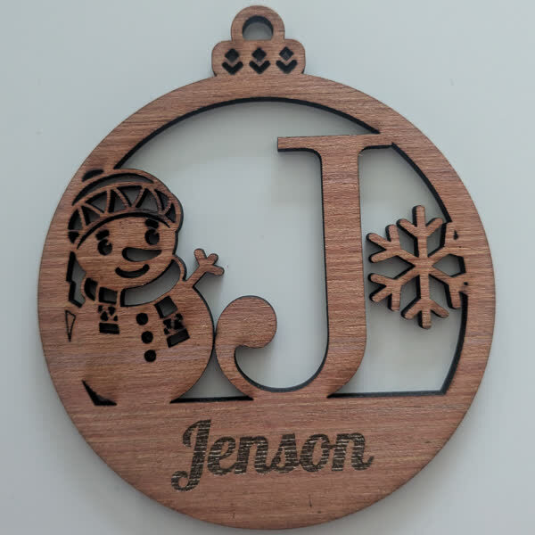 J Bauble Custom Engraved