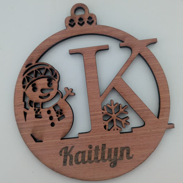 K Bauble Custom Engraved