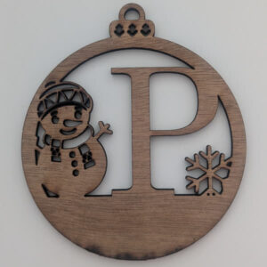 P Bauble Custom Engraved