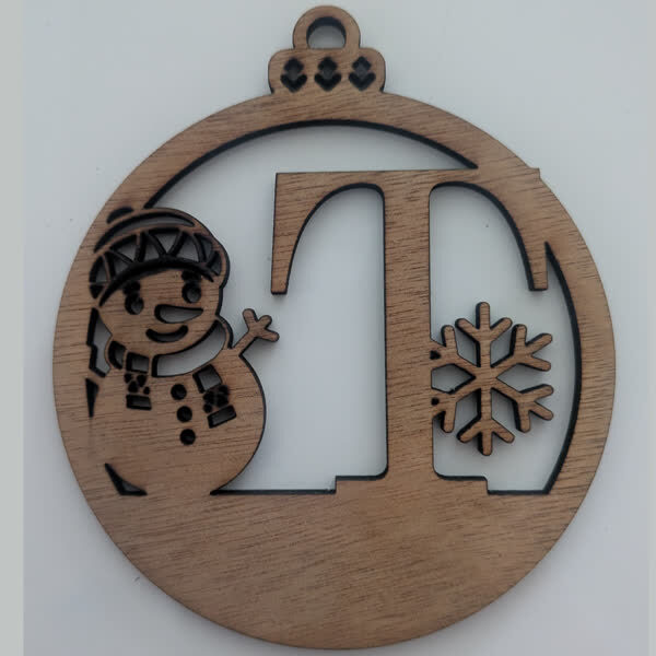 T Bauble Custom Engraved