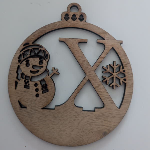 X Bauble Custom Engraved