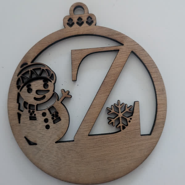 Z Bauble Custom Engraved