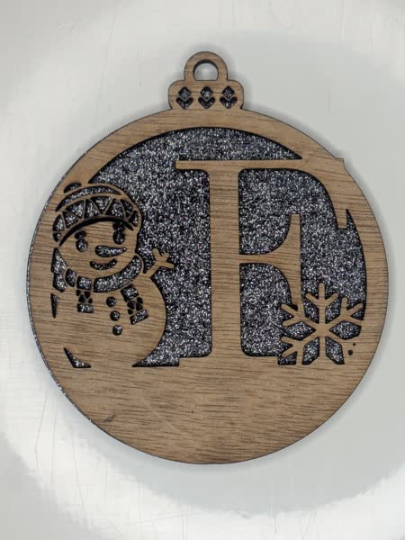 F Bauble Custom Engraved - Image 2