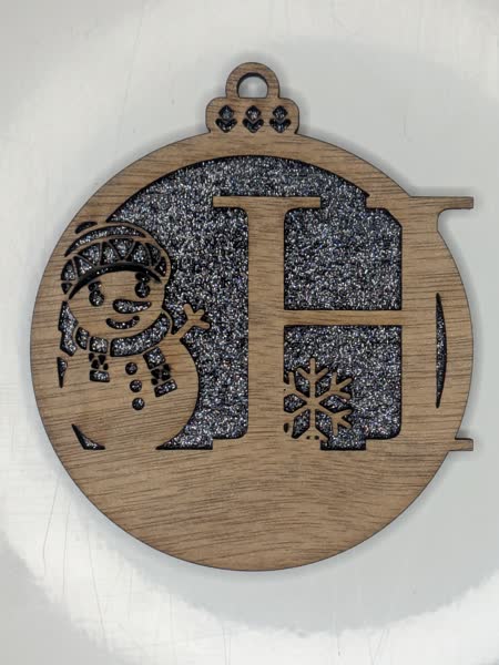 H Bauble Custom Engraved - Image 3