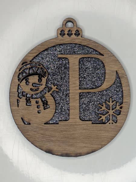 P Bauble Custom Engraved - Image 3