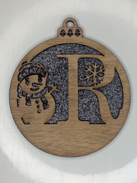 R Bauble Custom Engraved - Image 3