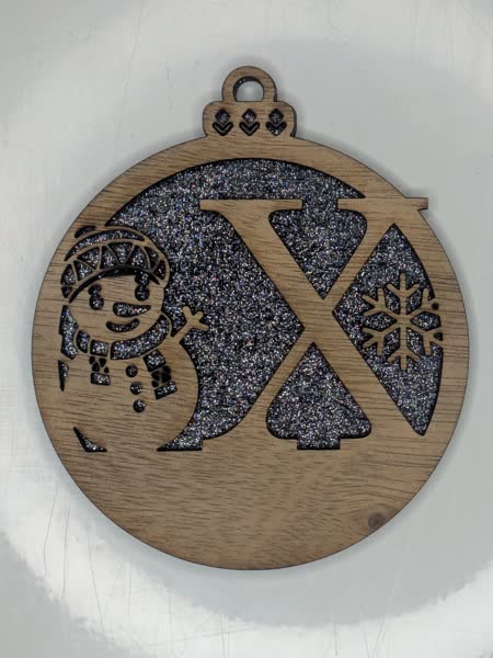 X Bauble Custom Engraved - Image 3