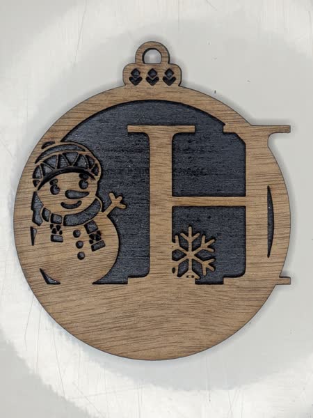 H Bauble Custom Engraved - Image 2