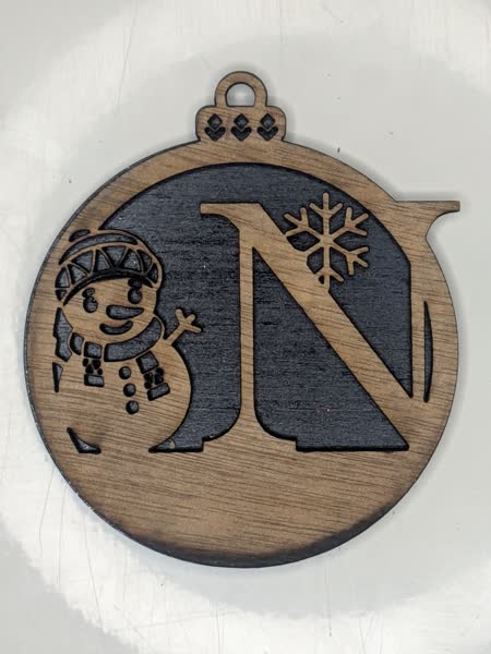 N Bauble Custom Engraved - Image 2