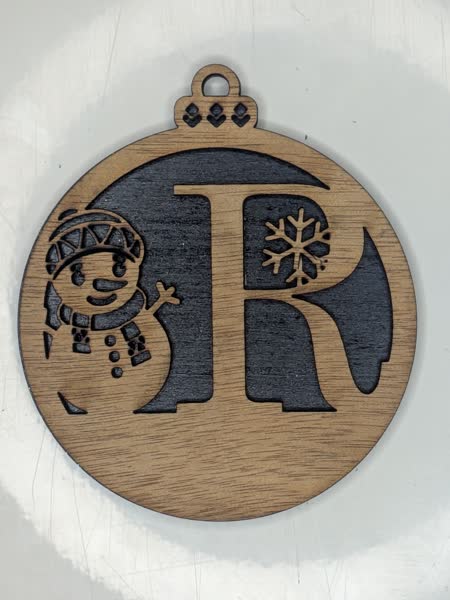 R Bauble Custom Engraved - Image 2