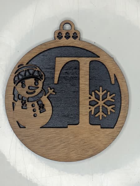 T Bauble Custom Engraved - Image 2