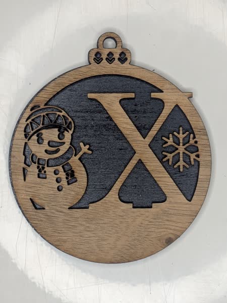 X Bauble Custom Engraved - Image 2