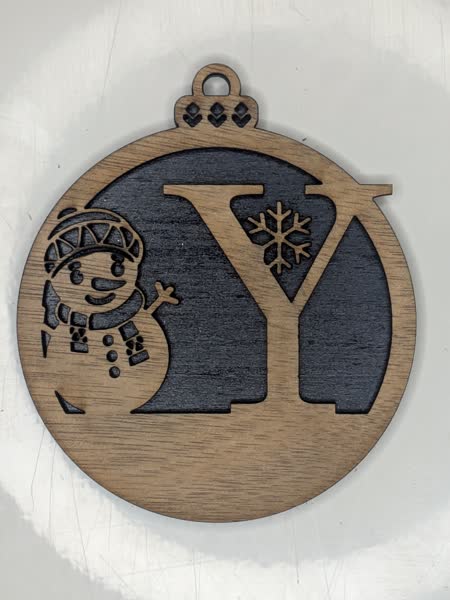 Y Bauble Custom Engraved - Image 2