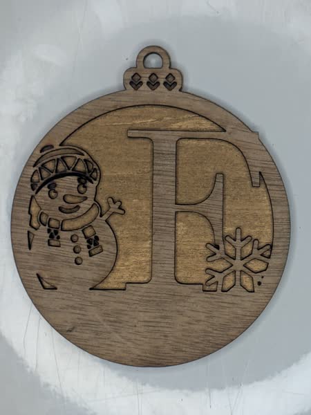 F Bauble Custom Engraved - Image 4