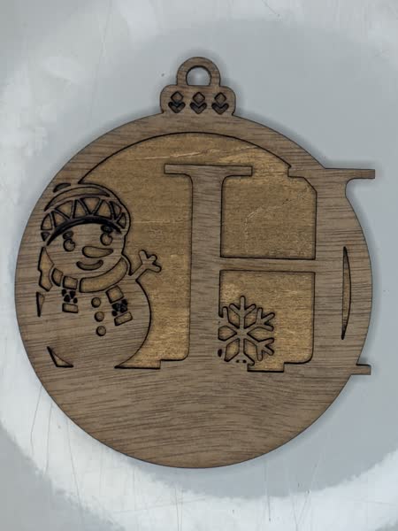 H Bauble Custom Engraved - Image 4