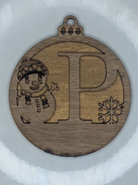 P Bauble Custom Engraved - Image 4