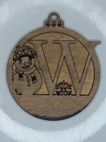W Bauble Custom Engraved - Image 4
