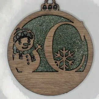 Custom Engraved Wooden Bauble Decoration