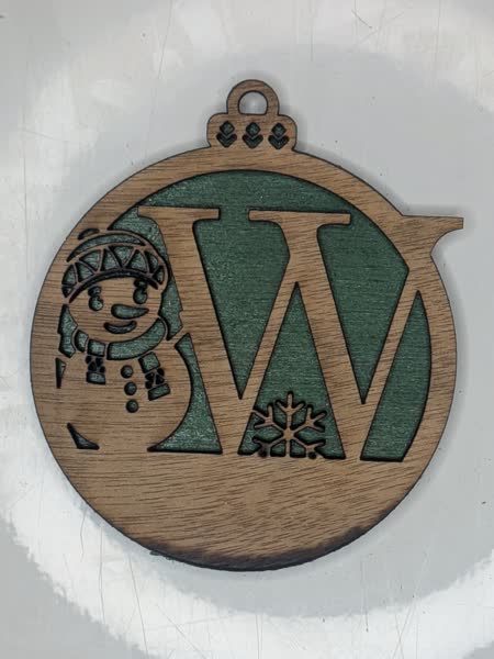 W Bauble Custom Engraved - Image 6