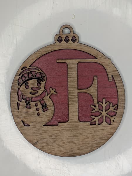 F Bauble Custom Engraved - Image 8