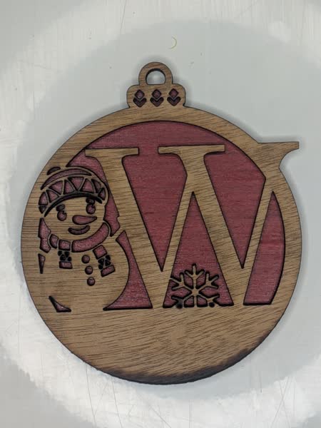 W Bauble Custom Engraved - Image 8