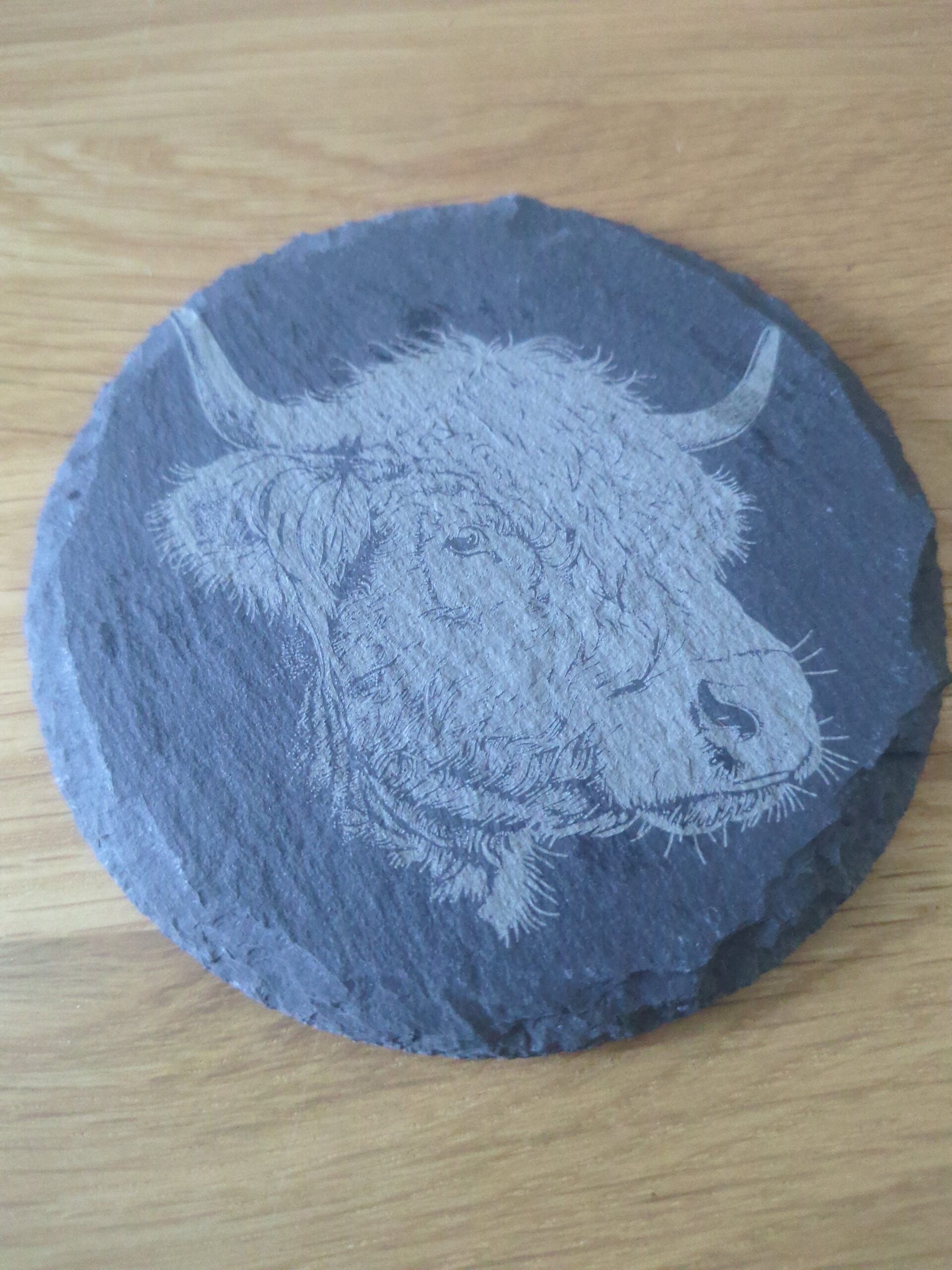 Highland Cow Slate Coaster Set - Image 5